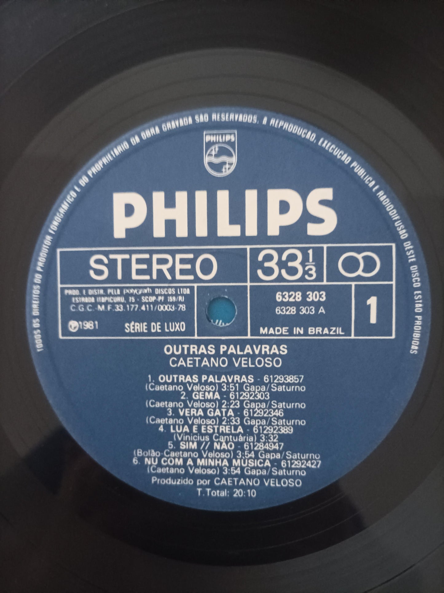 Disco Vinil Outras Palavras Caetano Veloso Com Encarte A
