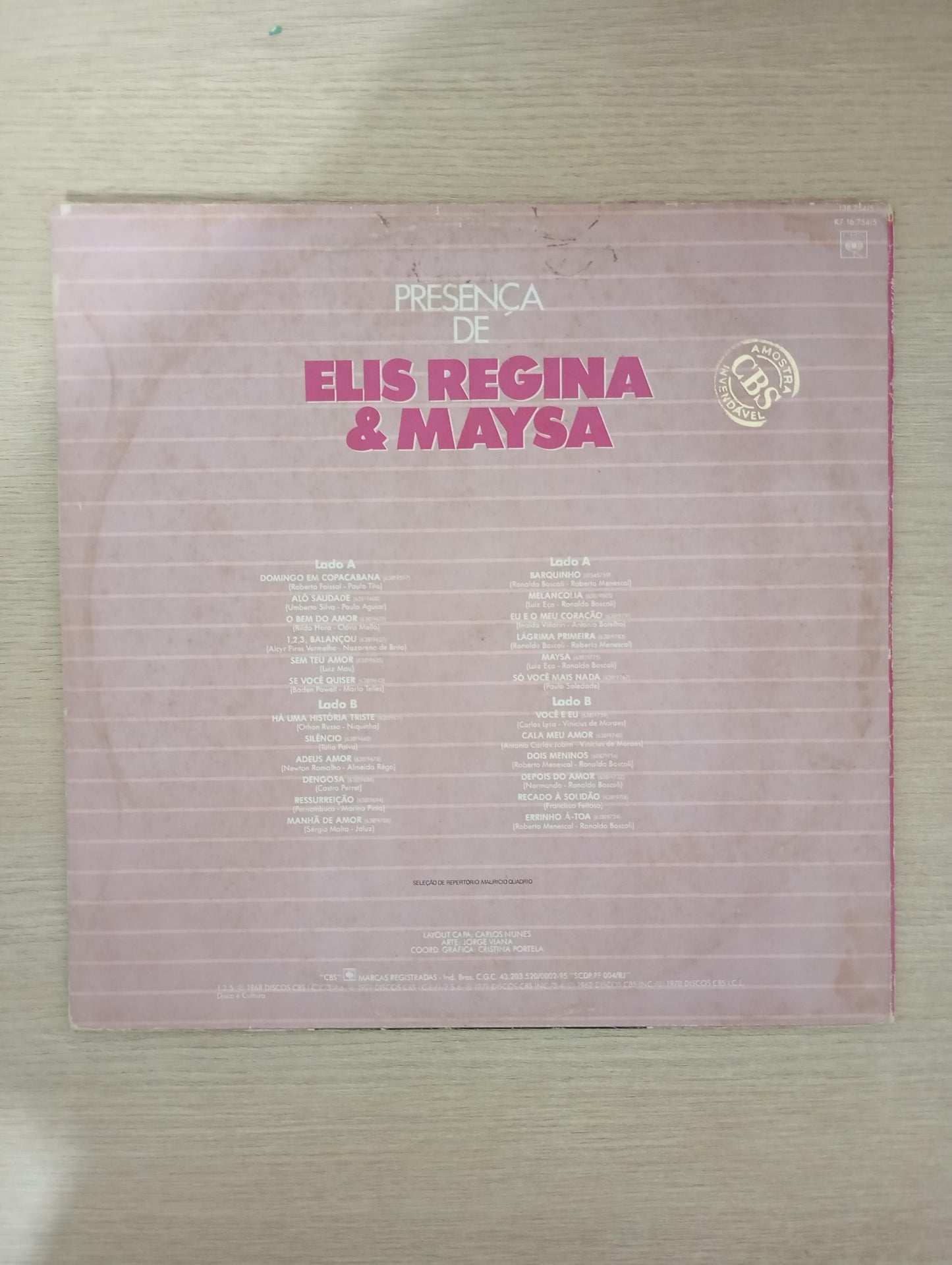 Lp Vinil Elis Regina & Maysa Presença De Duplo Com Encarte