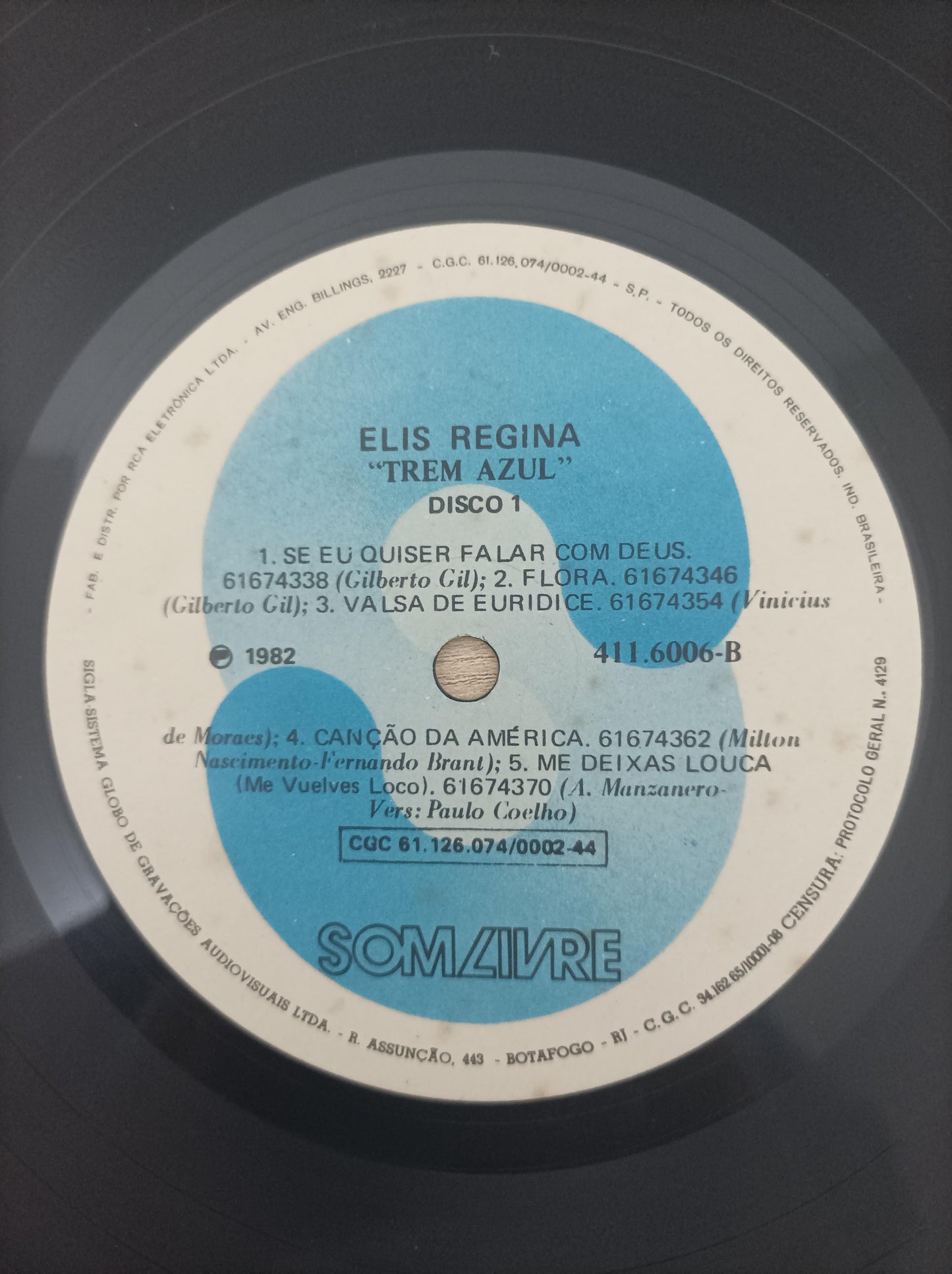 Lp Vinil Elis Regina Trem Azul Duplo Com Encarte