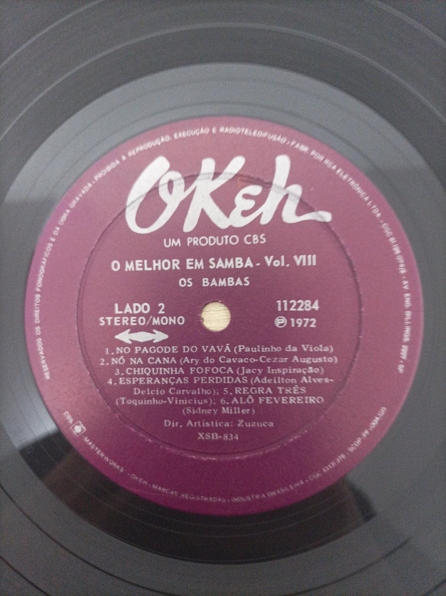 Lp Vinil Os Bambas O melhor em Samba Vol. 8