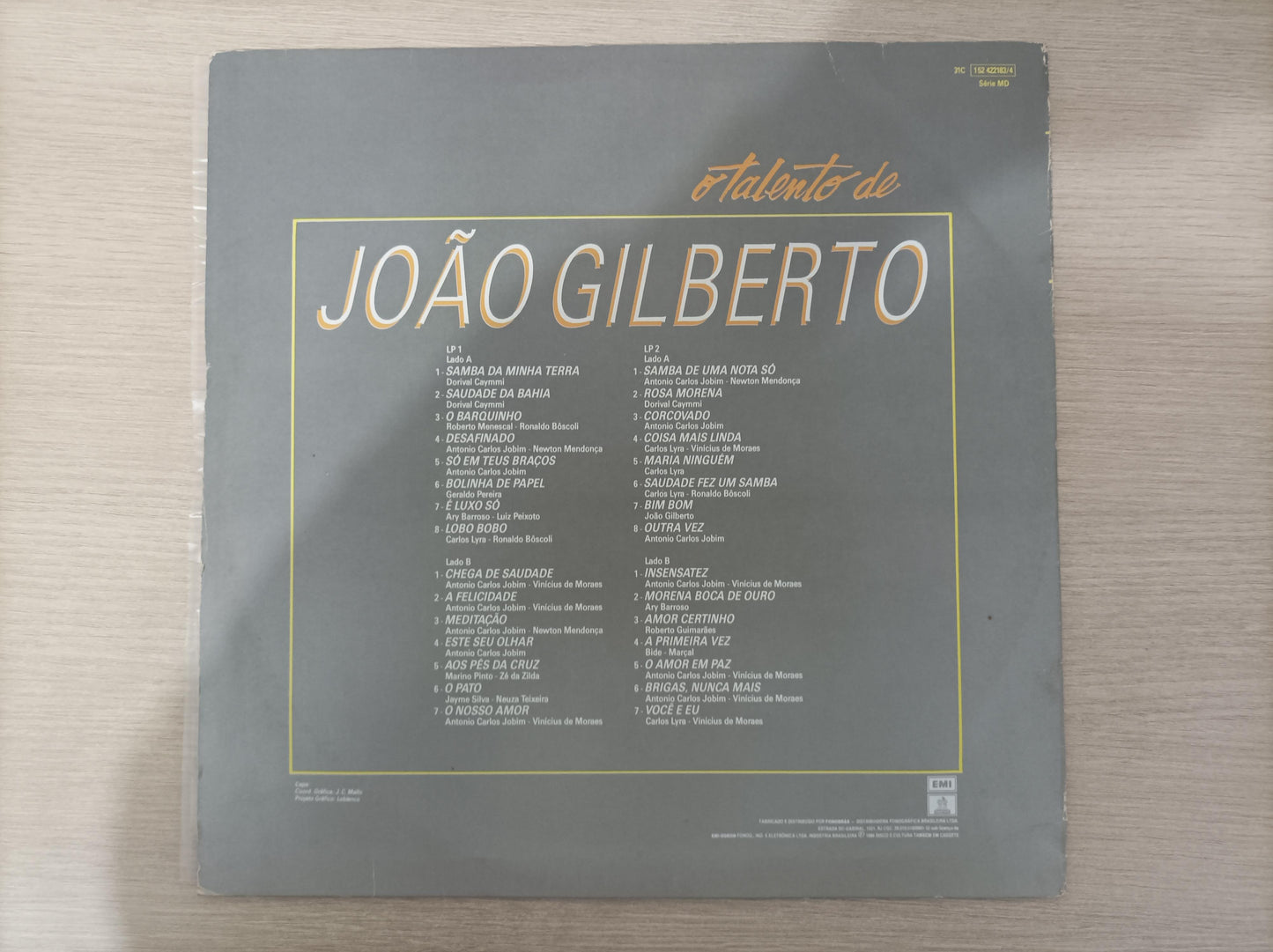 Lp Vinil João Gilberto O Talento de Duplo Com Encarte