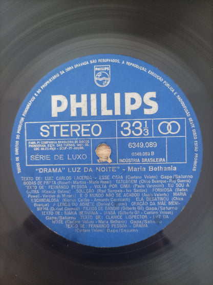 Lp Vinil Maria Bethânia Drama 3 Ato Luz da Noite Capa Dupla