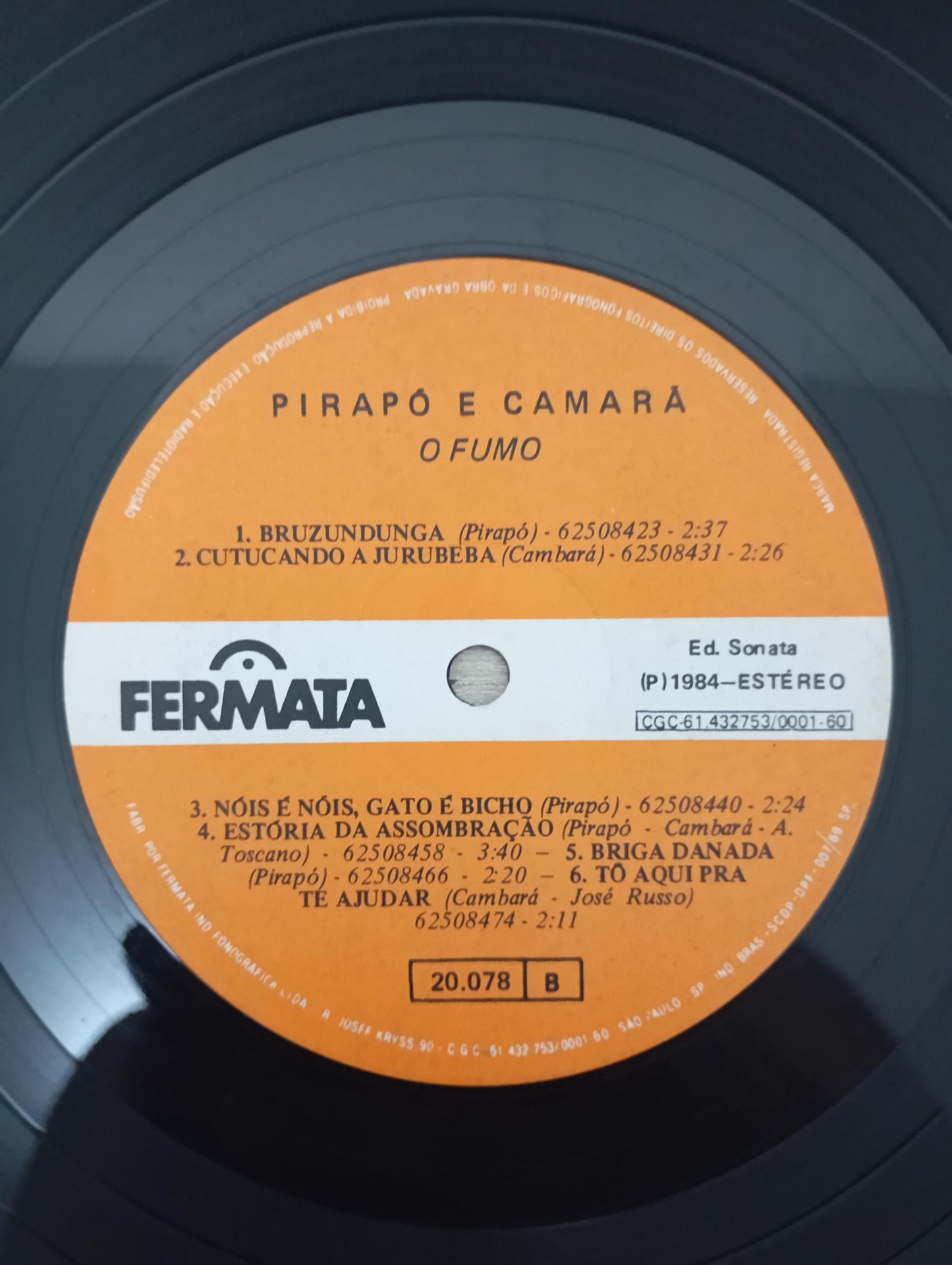 Lp Vinil Pirapó e Camará O Fumo