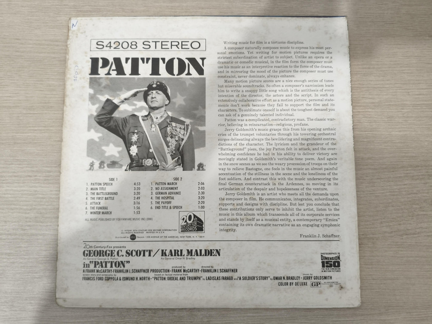 Lp Vinil Jerry Goldsmith Patton Importado