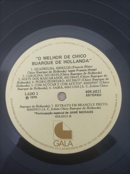 Disco Vinil Gala 79 Apresenta O melhor de Chico Buarque A