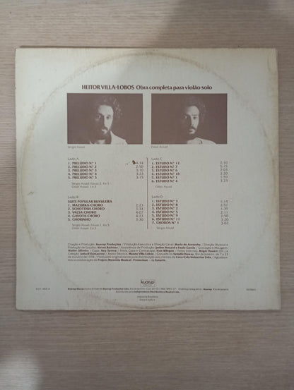 Lp Vinil Heitor Villa-Lobos Obra Completa Violão Solo Duplo