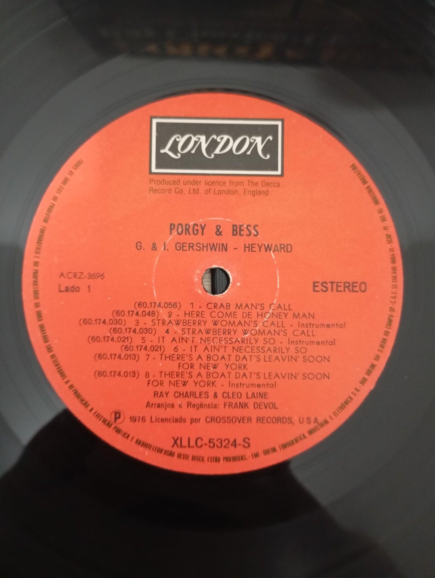 Lp Vinil Ray Charles & Cleo Laine Porgy & Bess Duplo