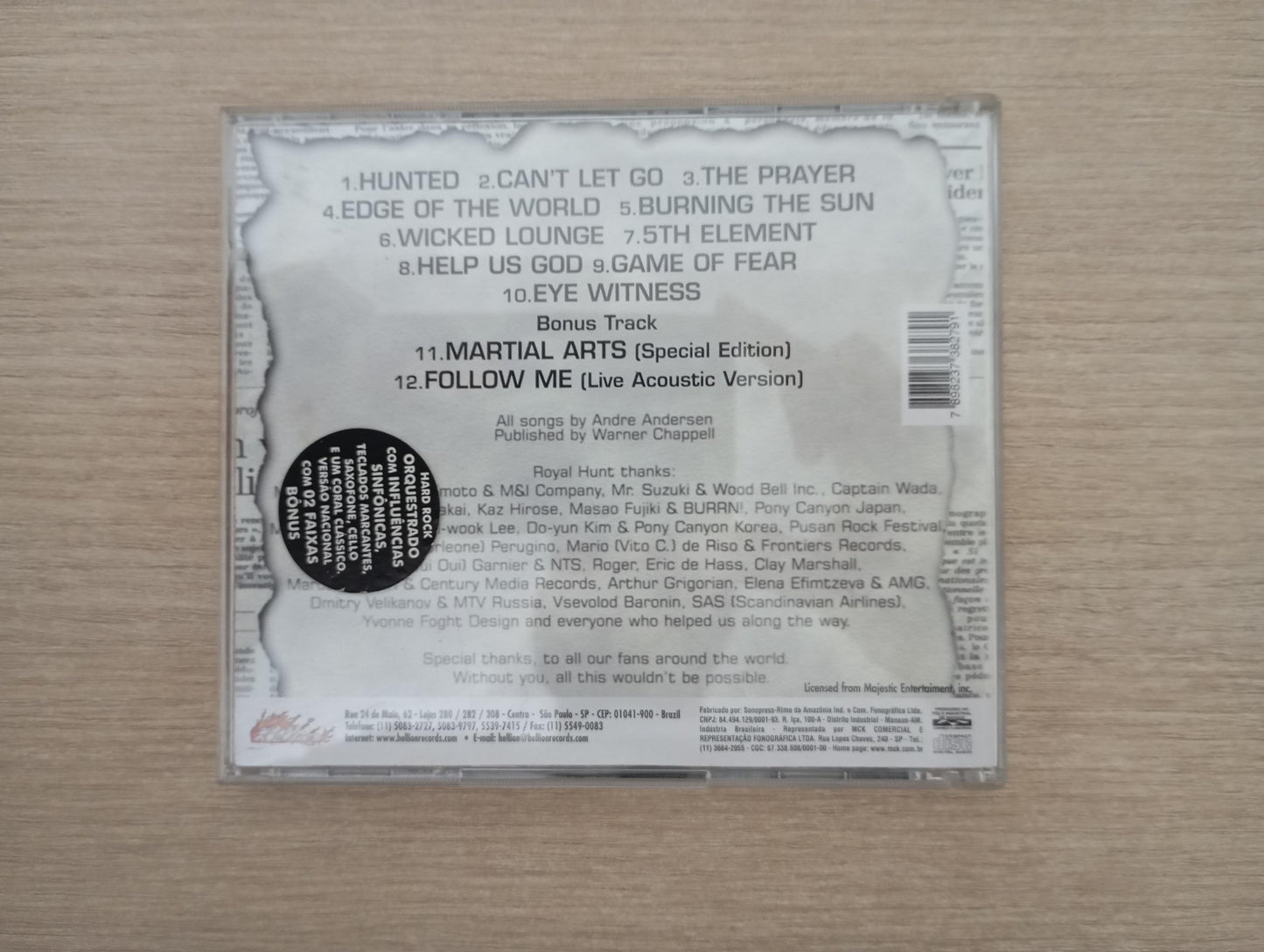 CD Royal Hunt Eye Witness