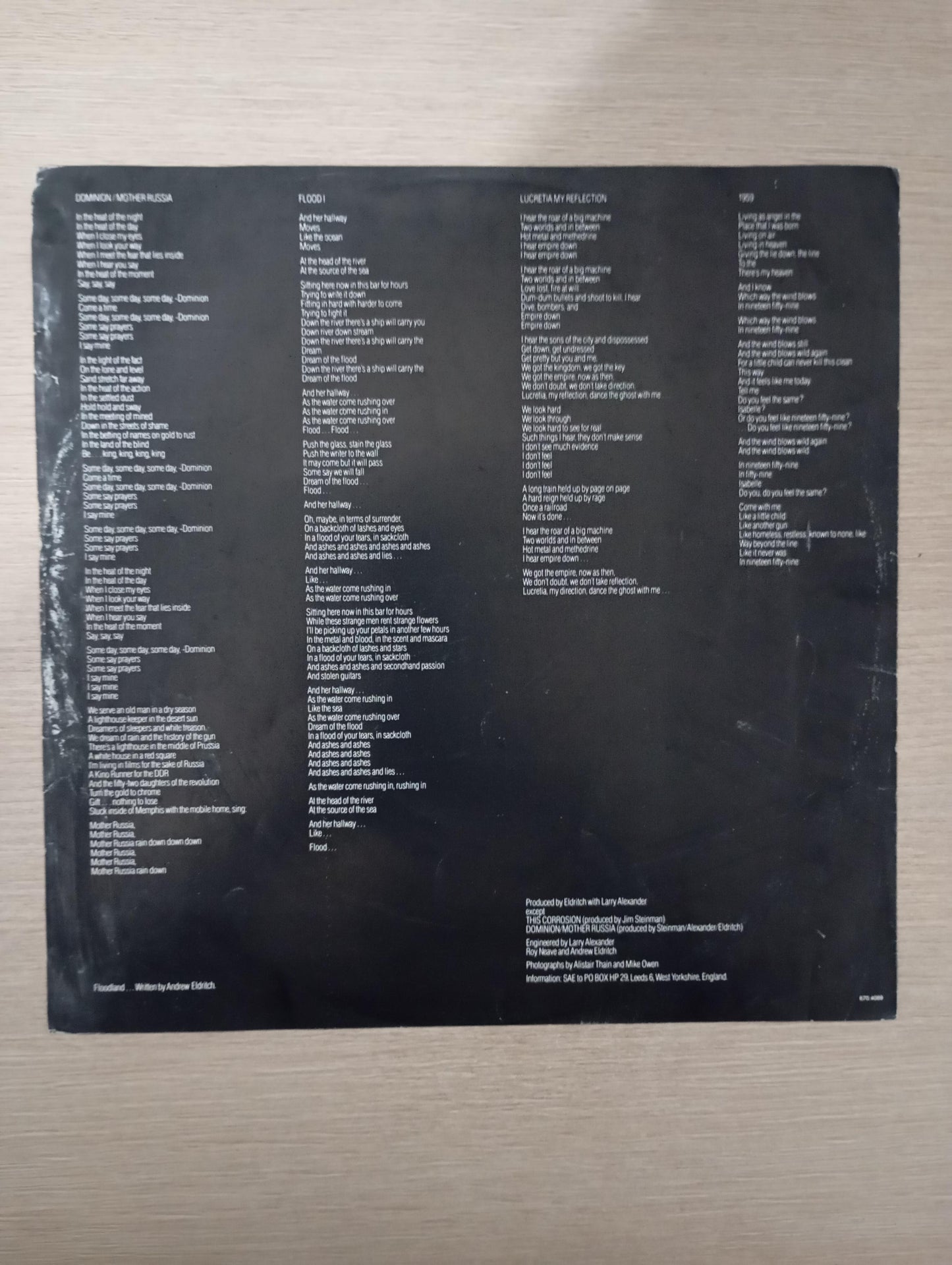 Lp Vinil The Sisters Of Mercy Floodland Com Encarte