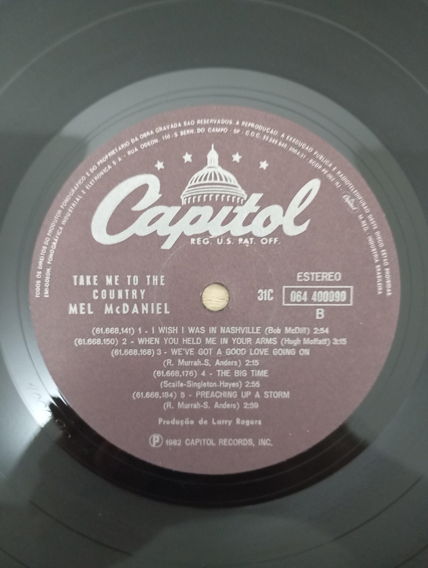 Lp Vinil Mel McDaniel Take Me To The Country