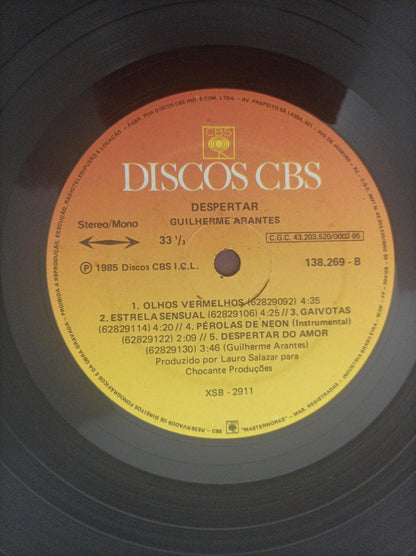 Disco Vinil Despertar Guilherme Arantes Com Encarte A