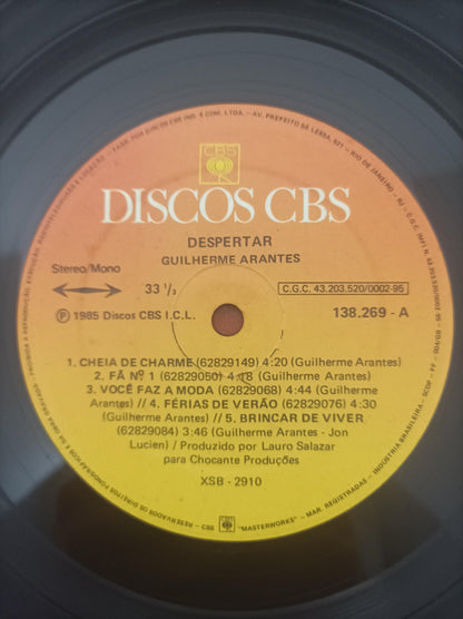 Disco Vinil Despertar Guilherme Arantes Com Encarte A