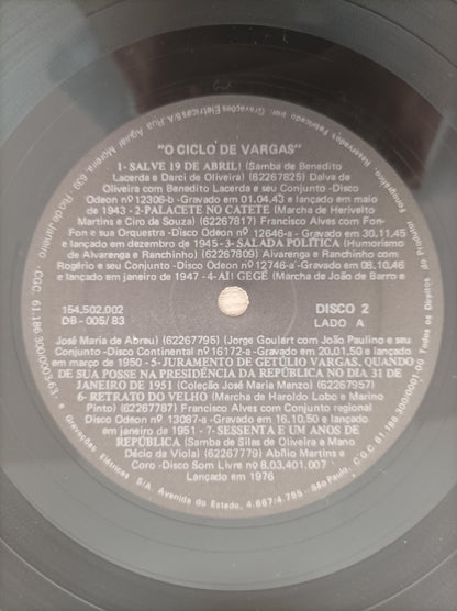 Lp Vinil Ciclo Vargas Visão da música popular Duplo Encarte