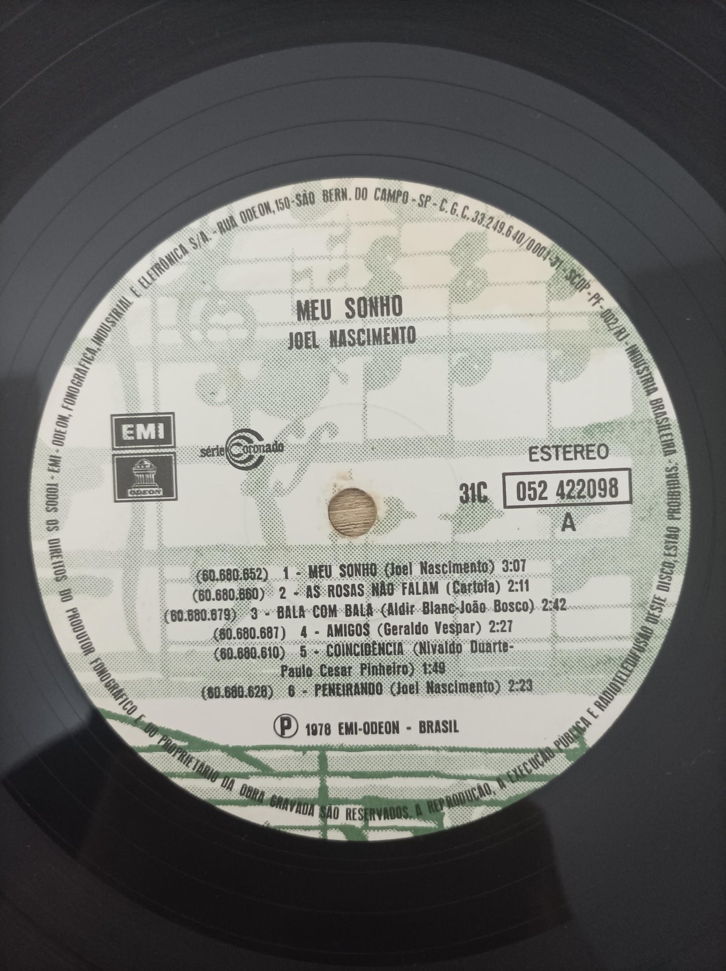 Lp Vinil Joel Nascimento Meu Sonho