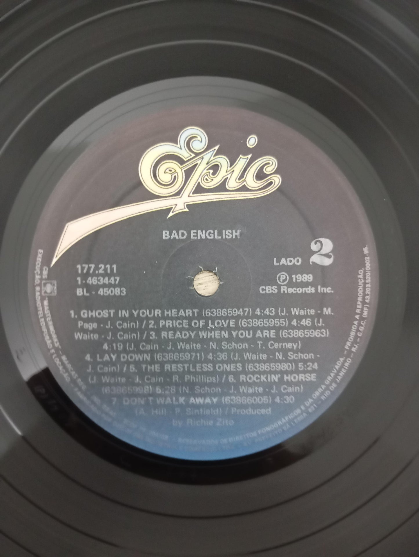 Lp Vinil Bad English 1989 Com Encarte