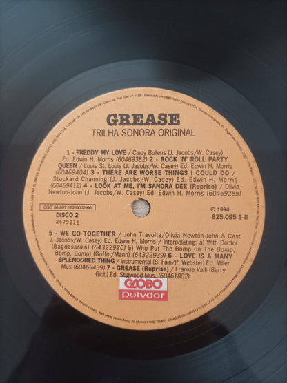 Lp Vinil Nos tempos da brilhantina Grease Duplo com encarte