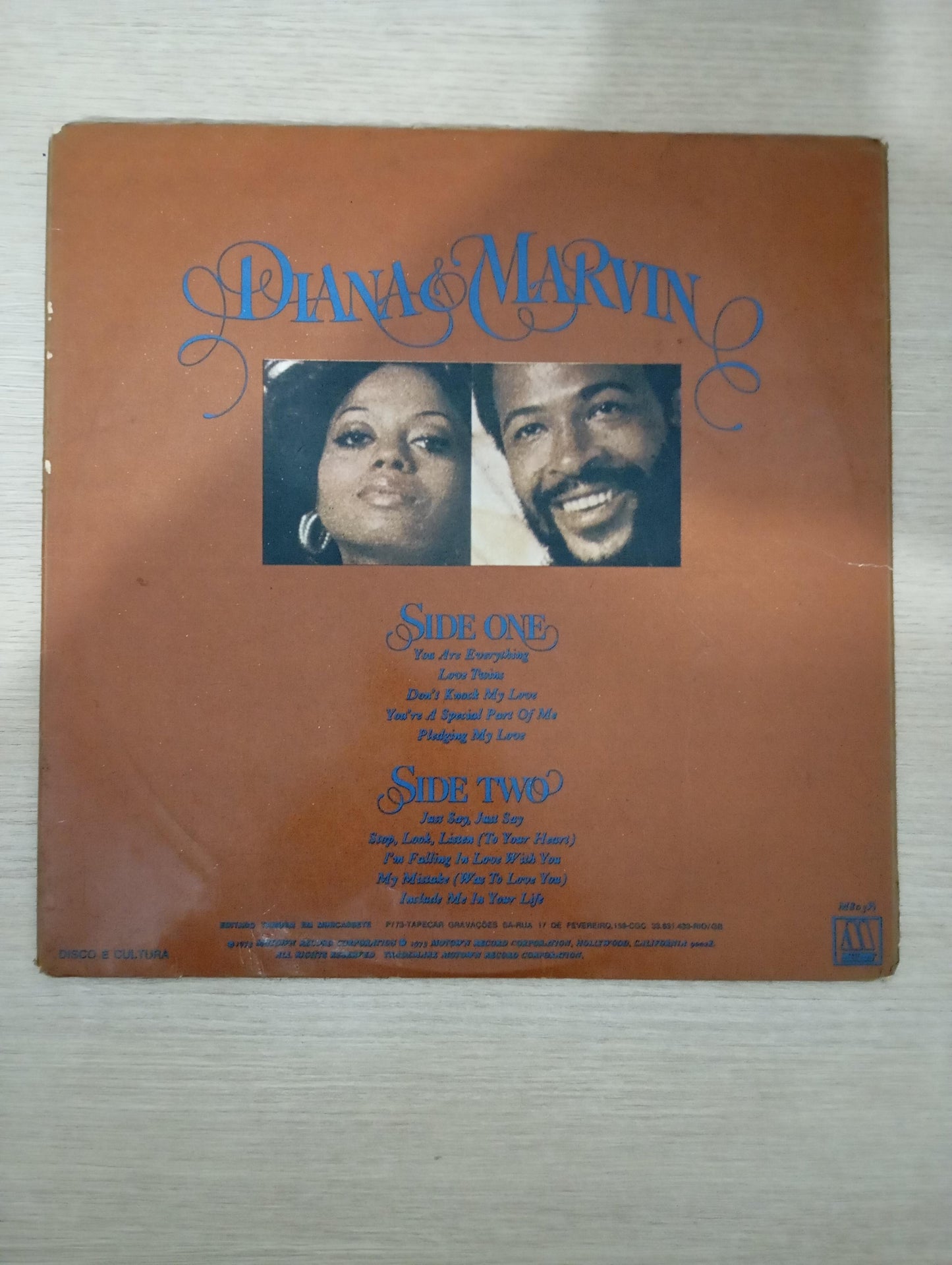 Lp Vinil Diana Ross & Marvin Gaye 1974 Com Encarte