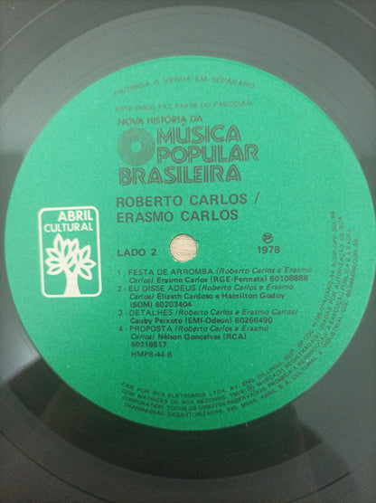 Lp Vinil Roberto Carlos & Erasmo História da MPB Capa Dupla