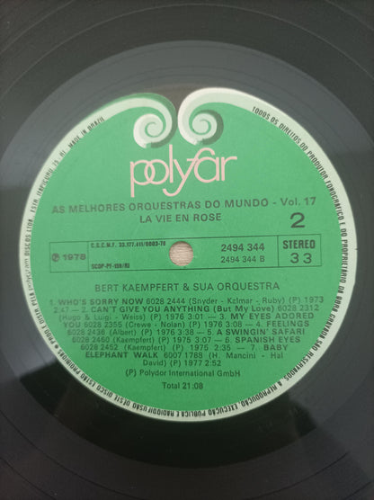 Lp Vinil Bert Kaempfert La Vie en Rose Vol. 17