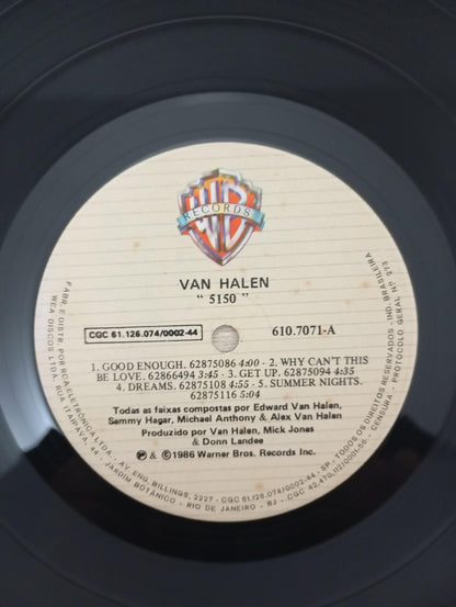 Lp Vinil Van Halen 5150 Com Encarte