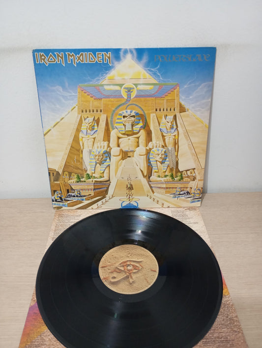 Disco Vinil Powerslave Iron Maiden Com Encarte A
