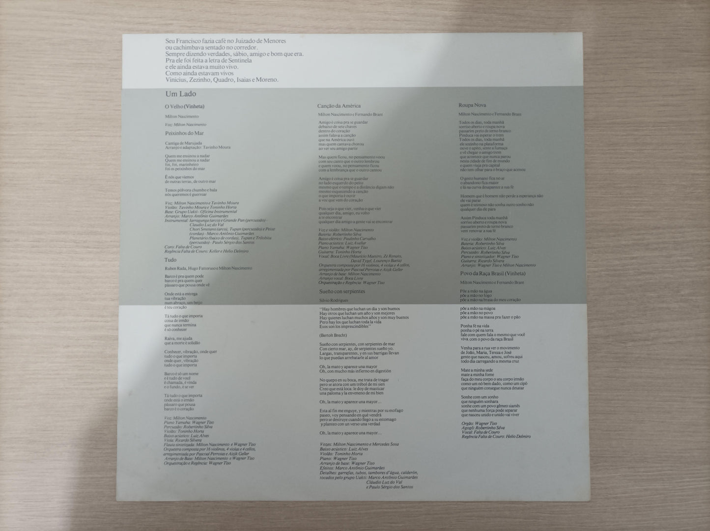 Lp Vinil Milton Nascimento Sentinela Com Encarte