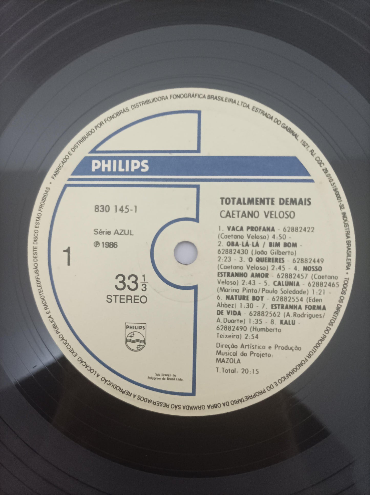 Disco Vinil Totalmente Demais Caetano Veloso Com Encarte A