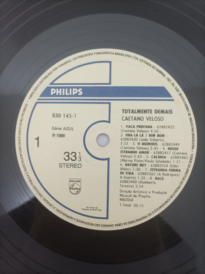 Disco Vinil Totalmente Demais Caetano Veloso Com Encarte A