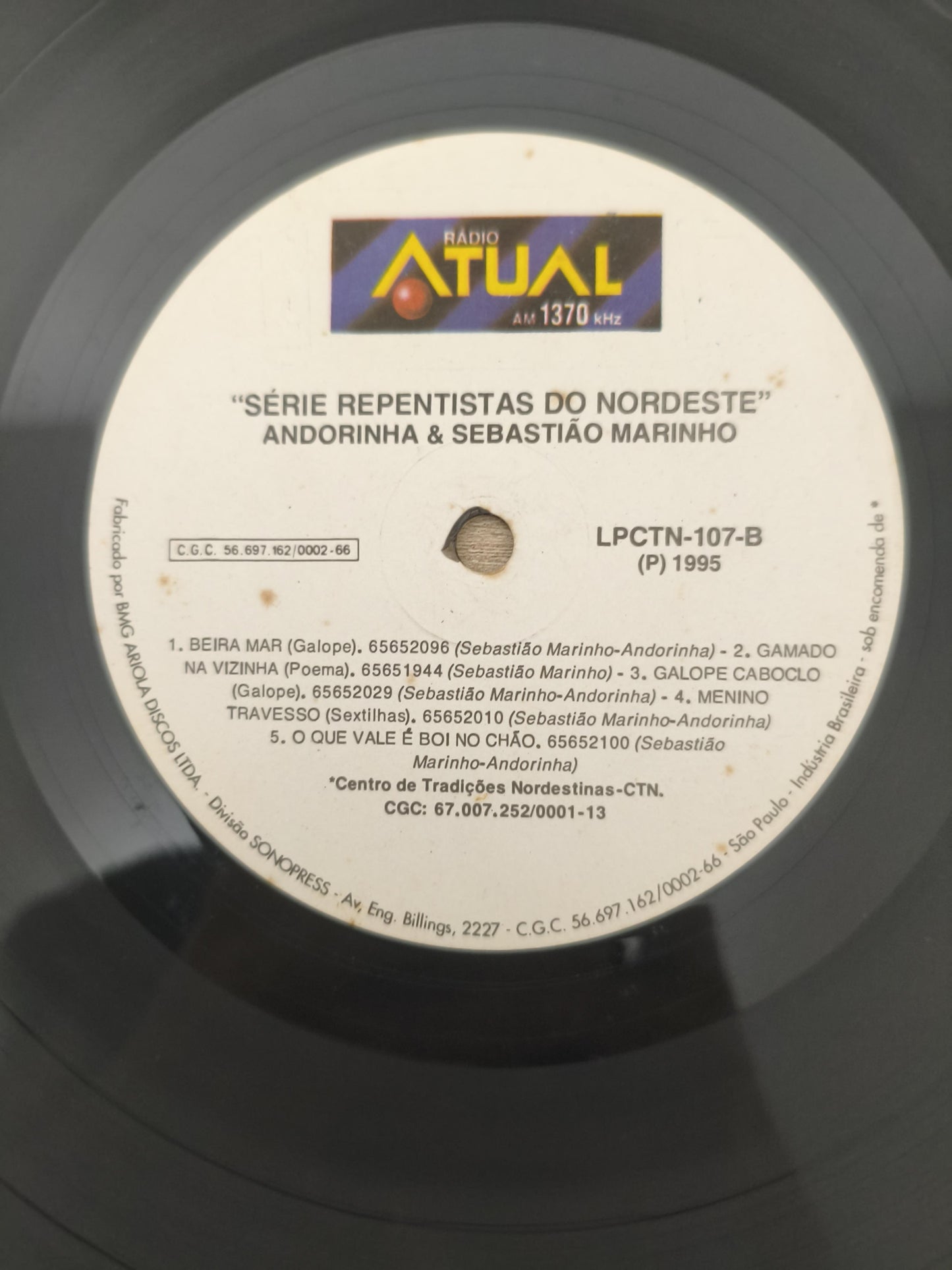 Lp Vinil Andorinha & Sebastião Marinho