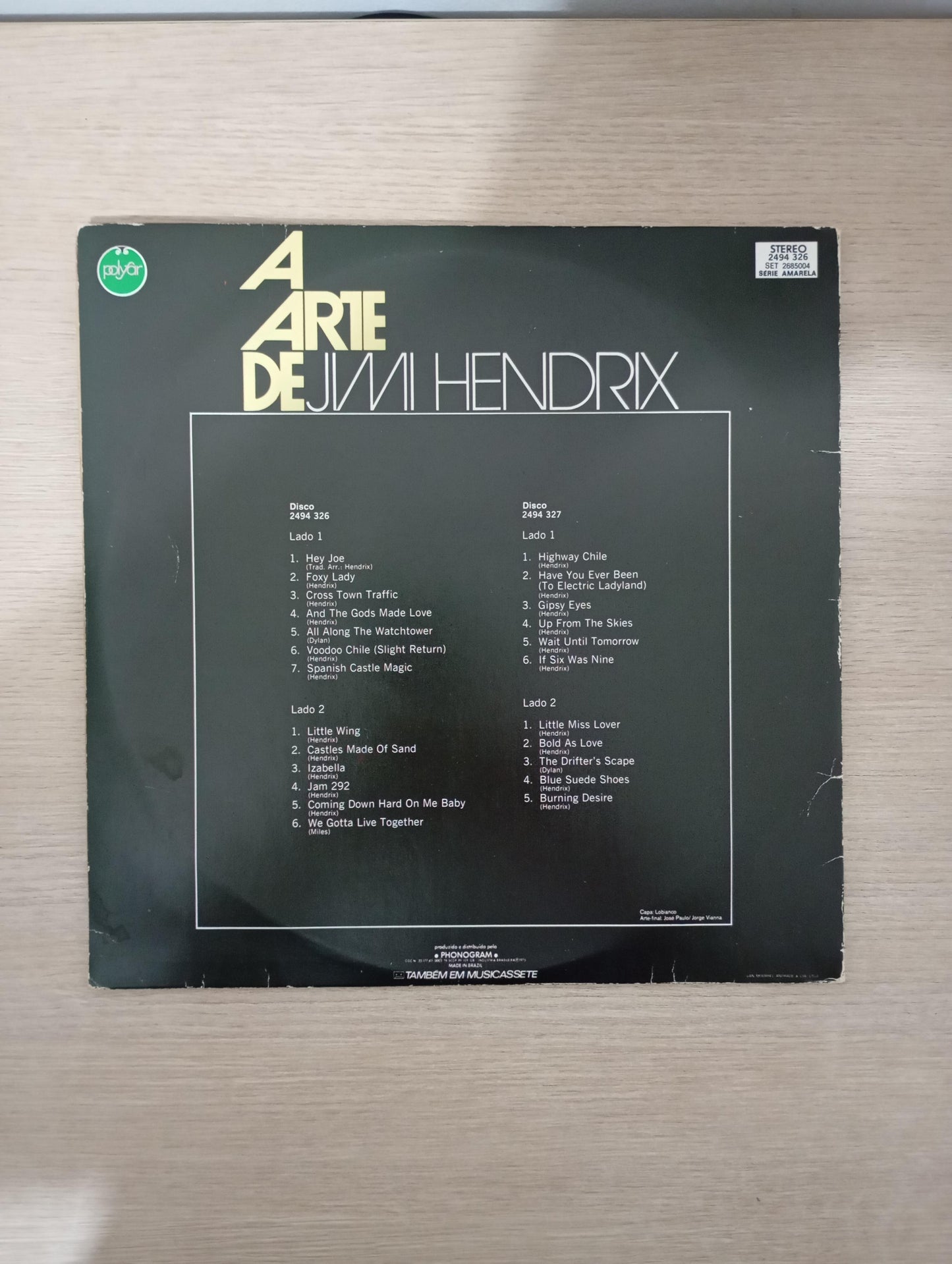 Lp Vinil Jimi Hendrix A Arte De Jimi Hendrix Duplo