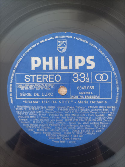 Lp Vinil Maria Bethânia Drama 3 Ato Luz da Noite Capa Dupla