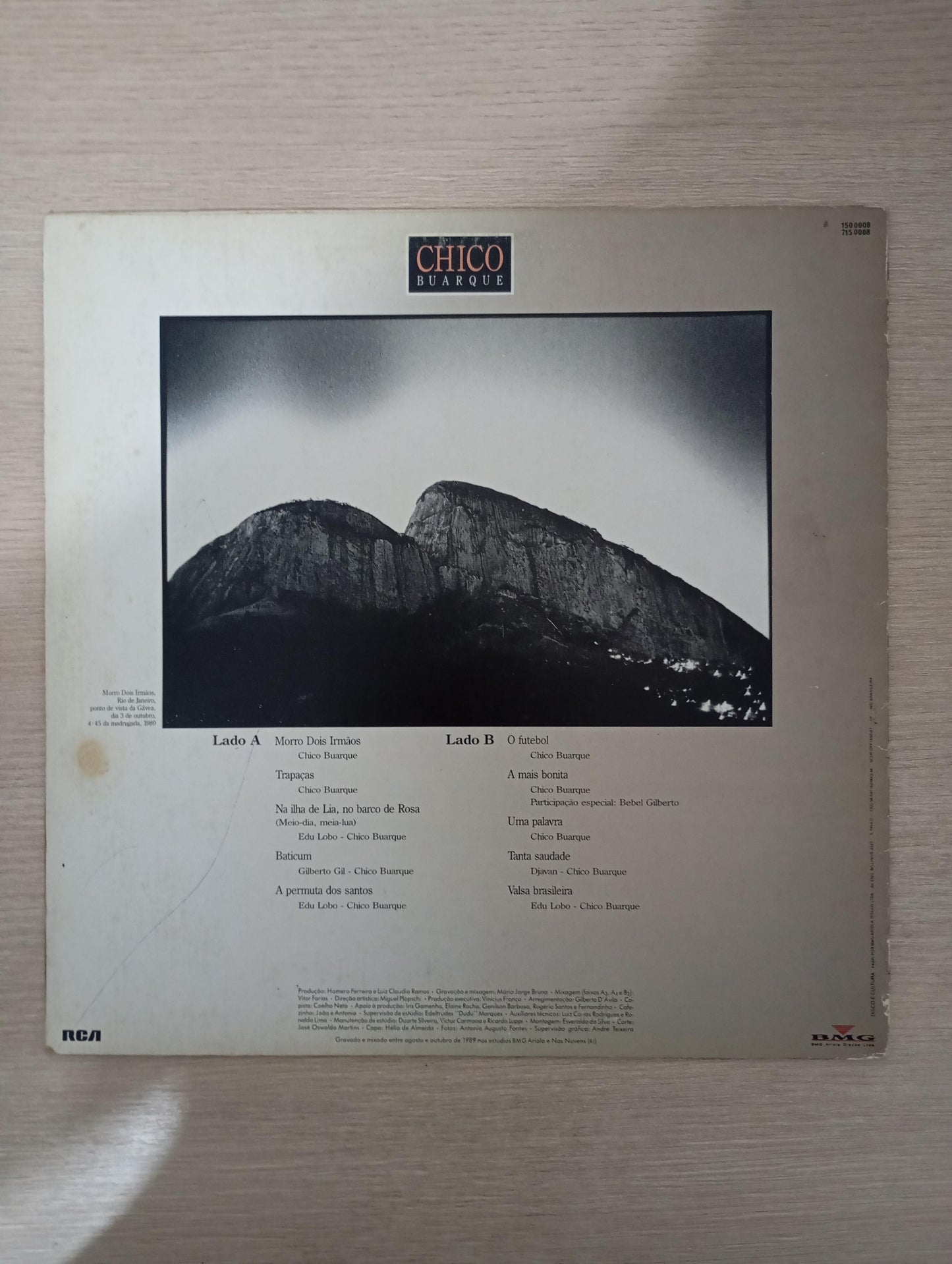 Lp Vinil Chico Buarque 1989 Com Encarte