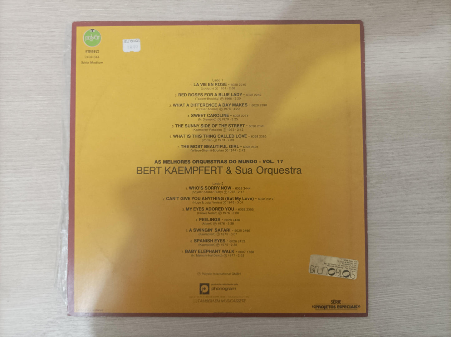 Lp Vinil Bert Kaempfert La Vie en Rose Vol. 17