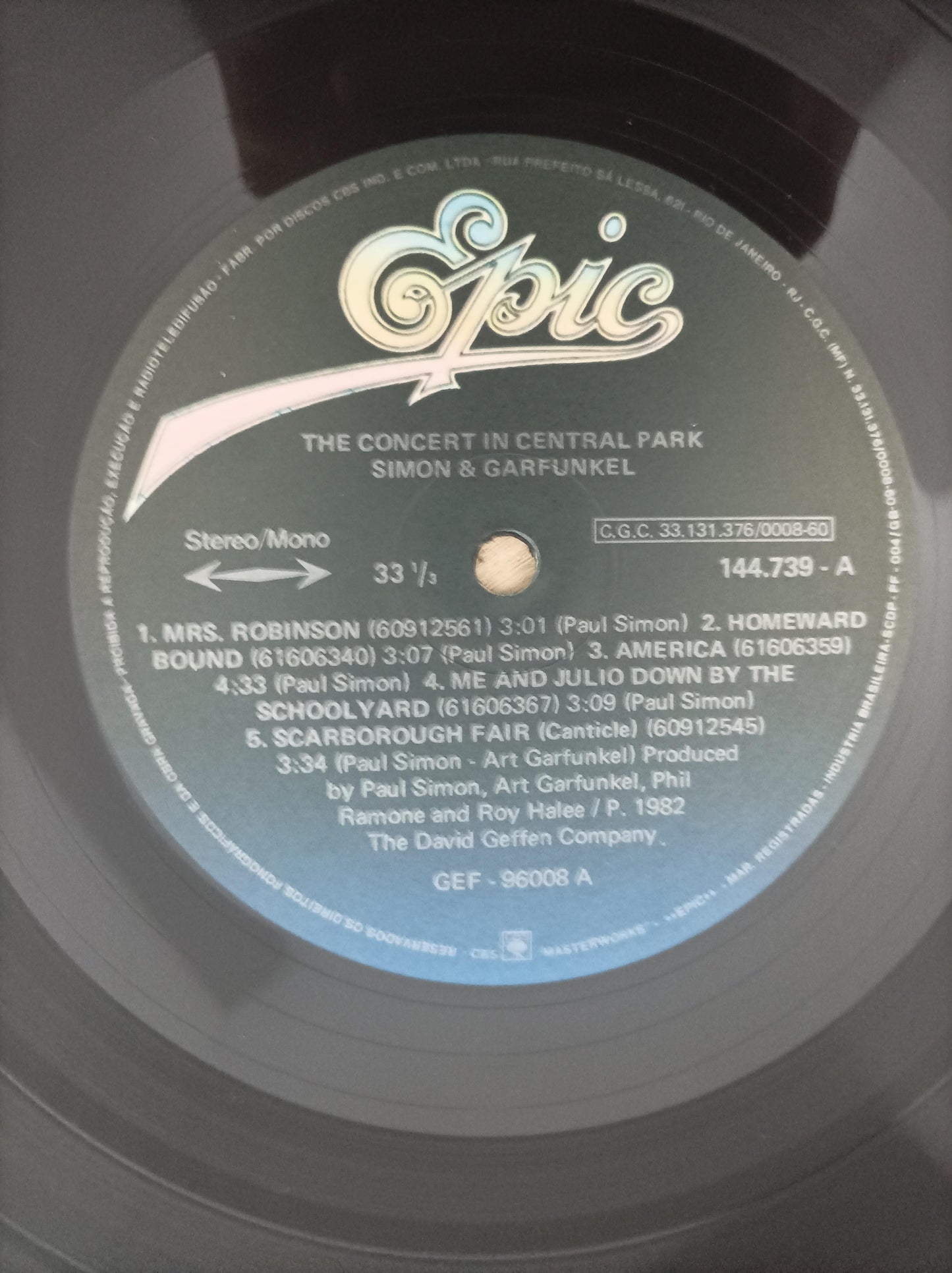 Disco Vinil Central Park Simon & Garfunkel Duplo C/ Encarte