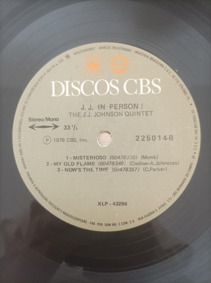 Lp Vinil The J.J. Johnson Quintet In Person!