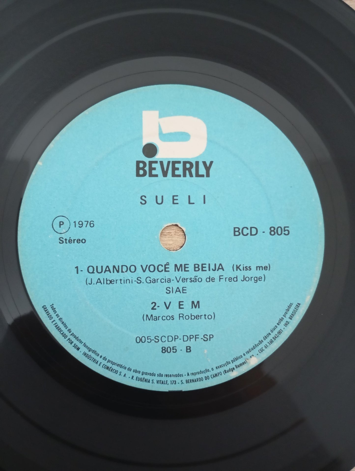 Compacto Vinil Sueli Volte Aqui / Quando Você Me Beija