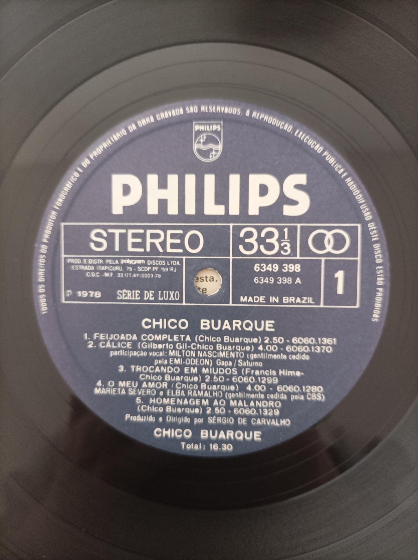 Lp Vinil Chico Buarque 1978 Com Encarte