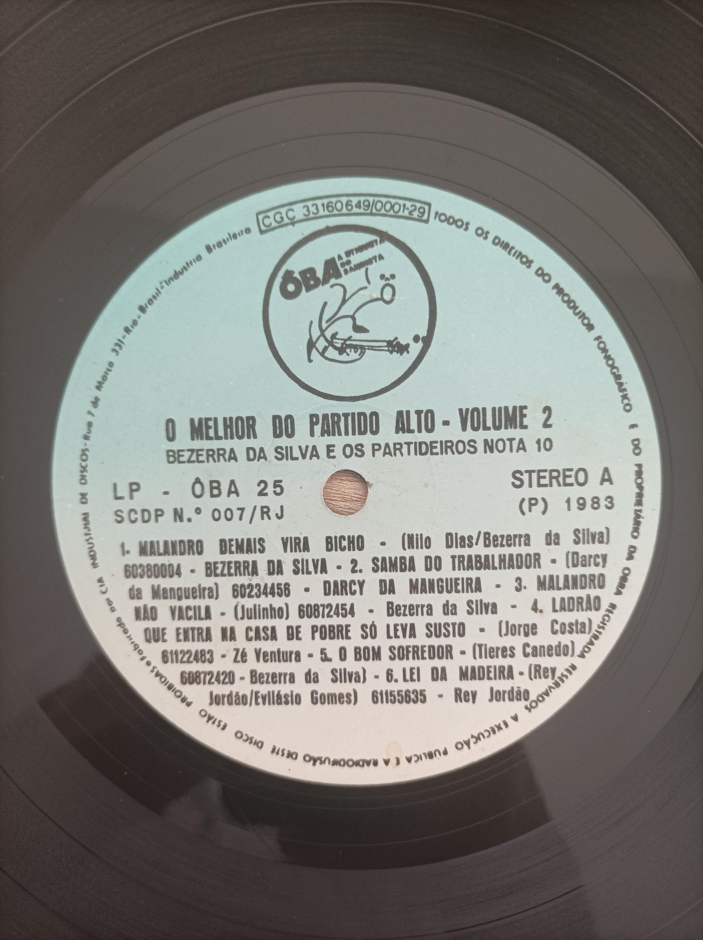Lp Vinil Bezerra Da Silva O Melhor do Partido Alto Vol. 2