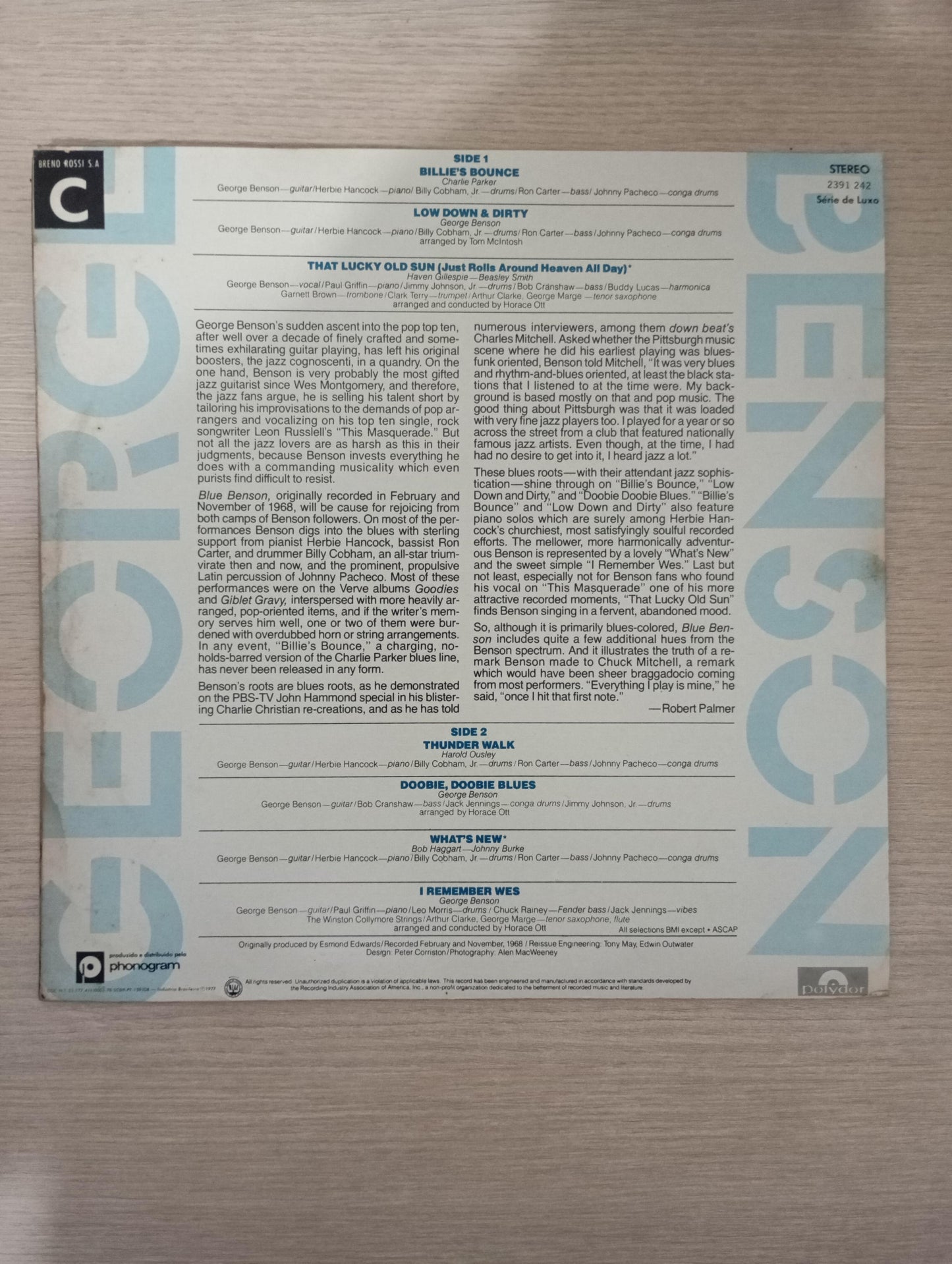 Lp Vinil George Benson Blue Benson
