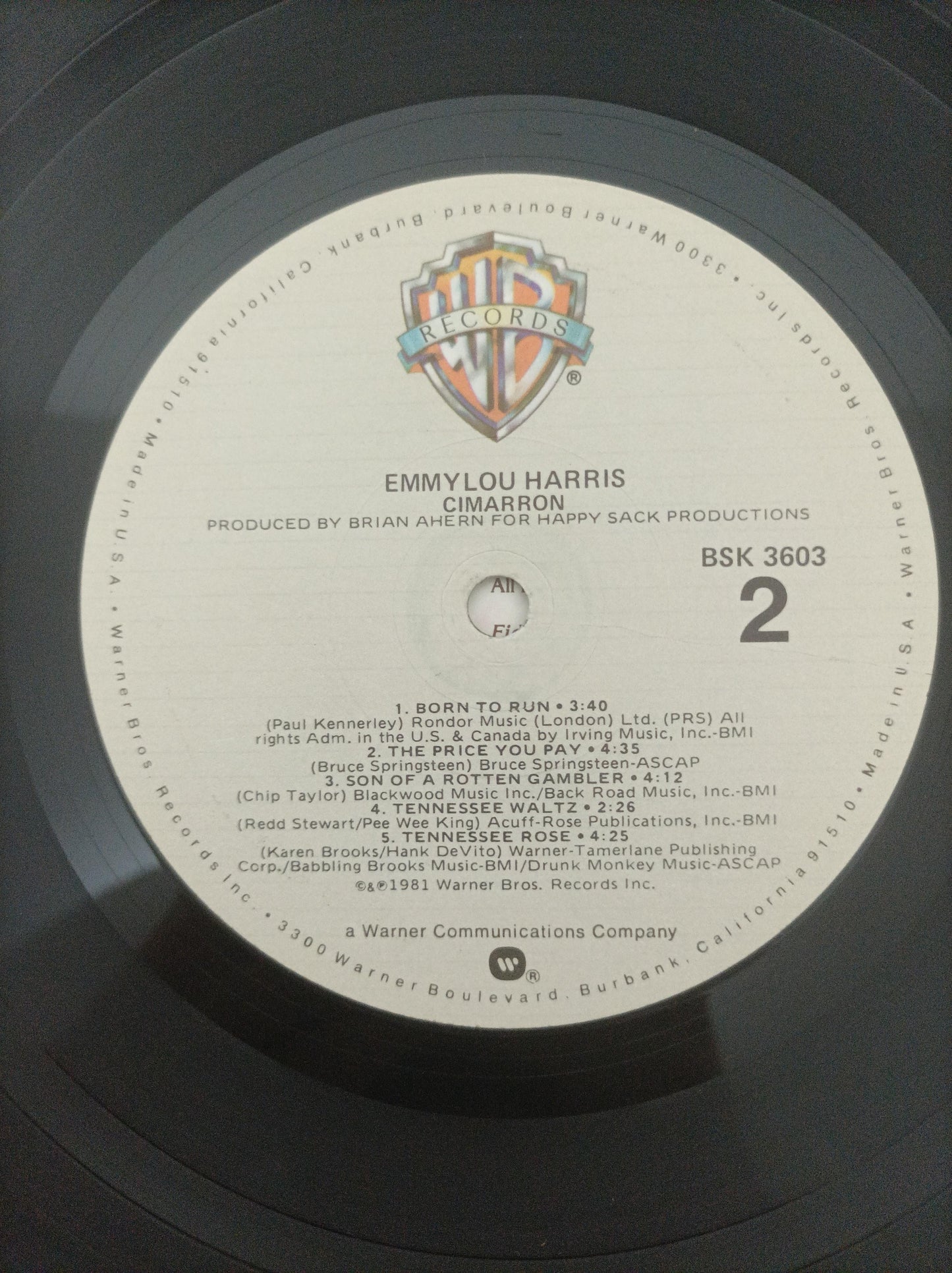 Lp Vinil Emmylou Harris Cimarron Com Encarte Importado