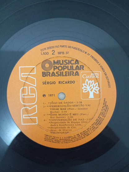 Lp Vinil Sergio Ricardo História da MPB 37 Capa Dupla