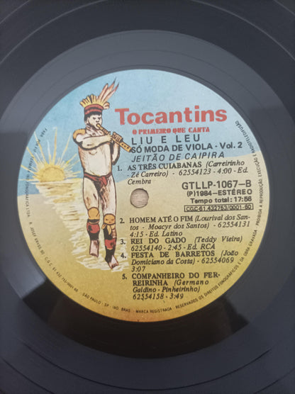Lp Vinil Liu E Léu Jeitão de Caipira Só Moda de Viola Vol. 2