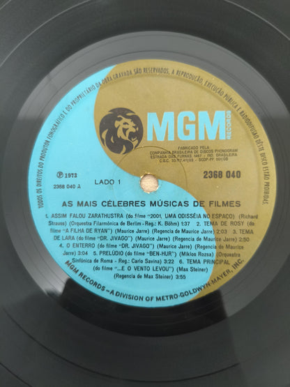 Lp Vinil As Mais Celebres Músicas de Filmes Duplo