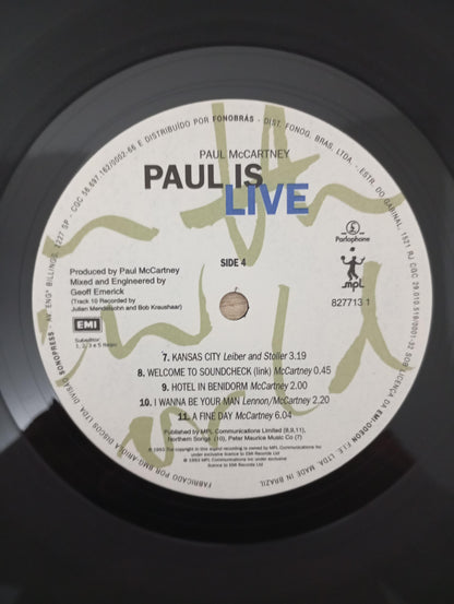 Lp Vinil Paul McCartney Paul Is Live Duplo Com Encartes