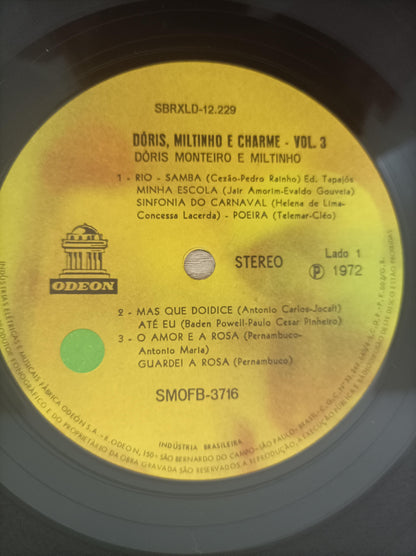 Lp Vinil Dóris Monteiro Miltinho & Charme Vol. 3
