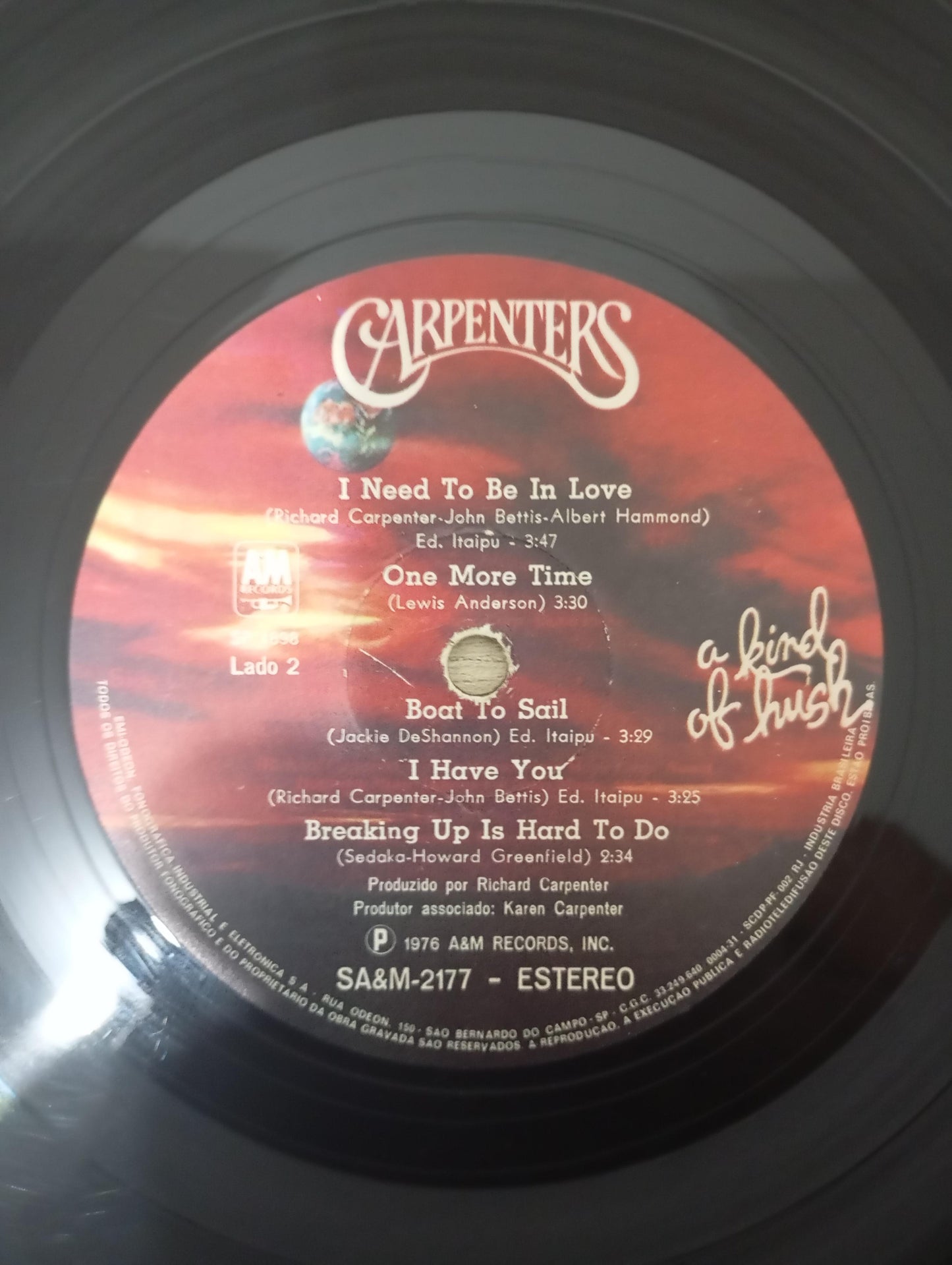 Disco Vinil A Kind Of Hush Carpenters Com Encarte A