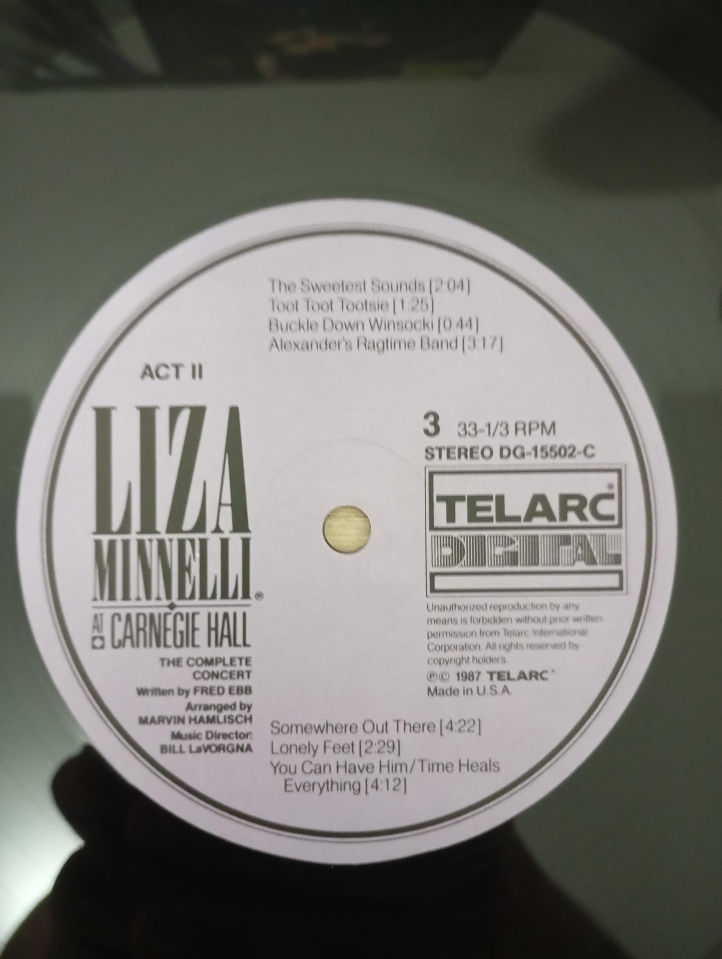 Lp Vinil Liza Minnelli At Carnegie Hall Duplo Importado