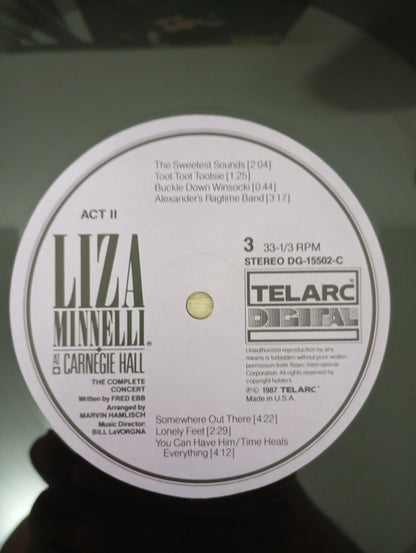 Lp Vinil Liza Minnelli At Carnegie Hall Duplo Importado