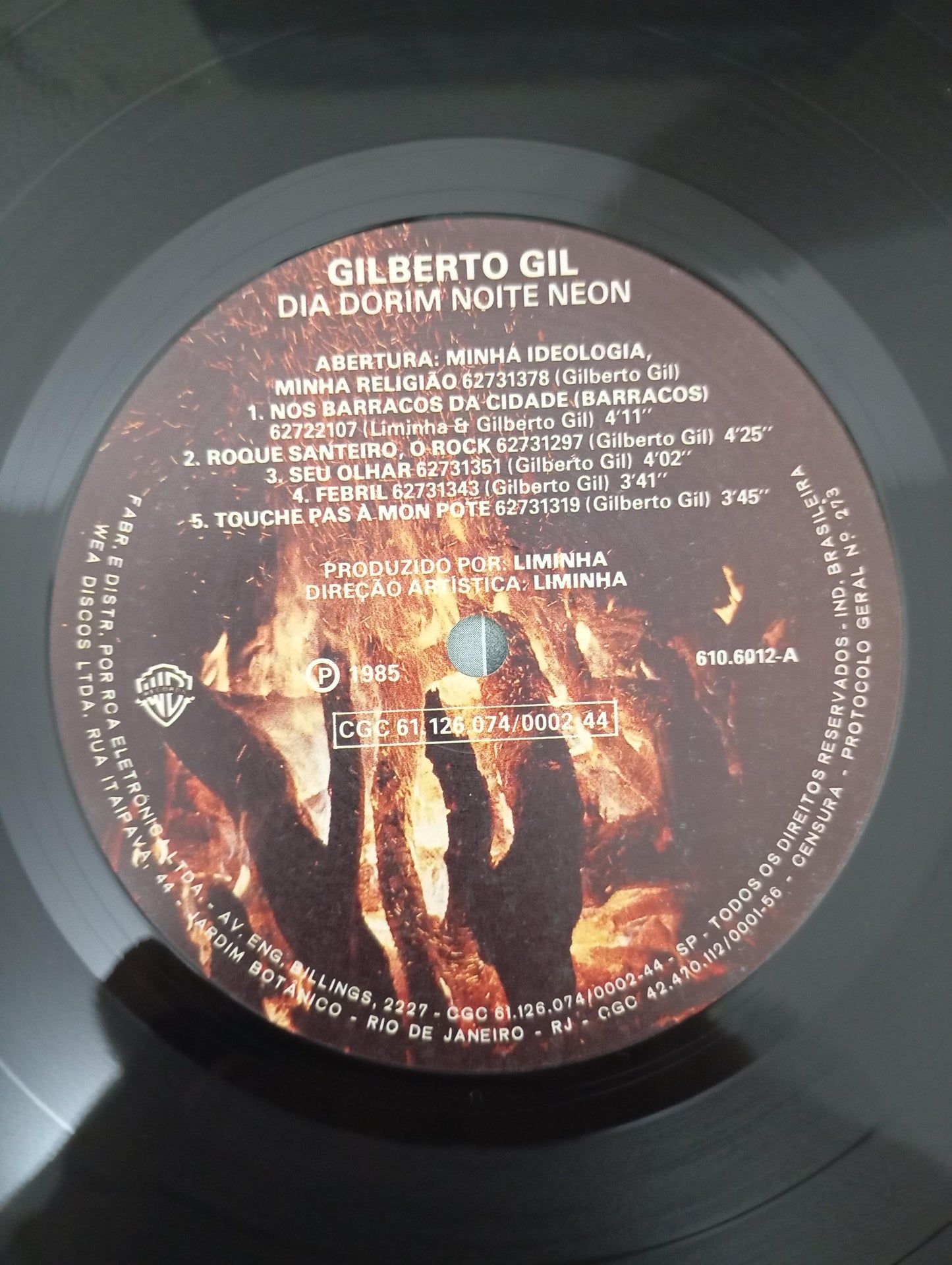 Lp Vinil Gilberto Gil Dia Dorim Noite Neon Com Encarte