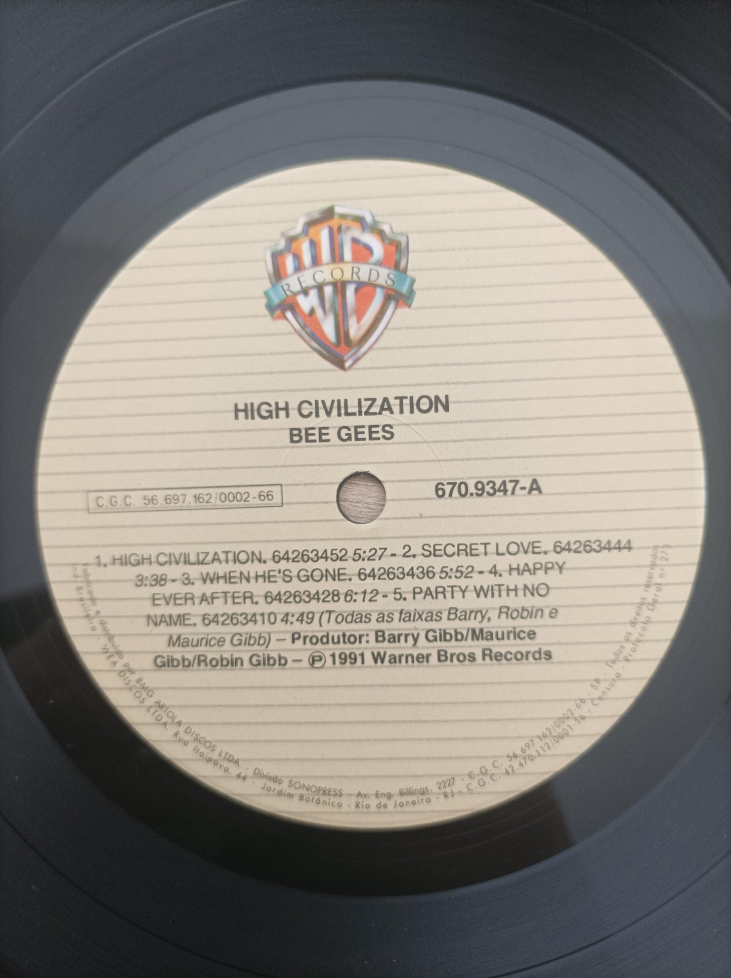 Lp Vinil Bee Gees High Civilization Com Encarte